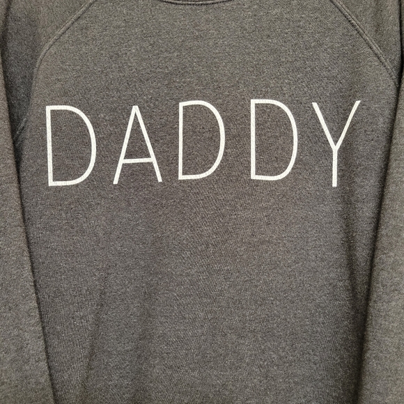 Unisex Custom Designed Dark Gray Daddy Crew Neck Sweatshirt, Size Medium - Picture 3 of 10
